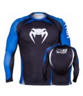 Venum No Gi Rash Guard IBJJF Approved - Long Sleeves - Black/Blue Size M