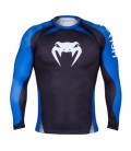 Venum No Gi Rash Guard IBJJF Approved - Long Sleeves - Black/Blue Size M