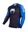 Venum No Gi Rash Guard IBJJF Approved - Long Sleeves - Black/Blue Size M